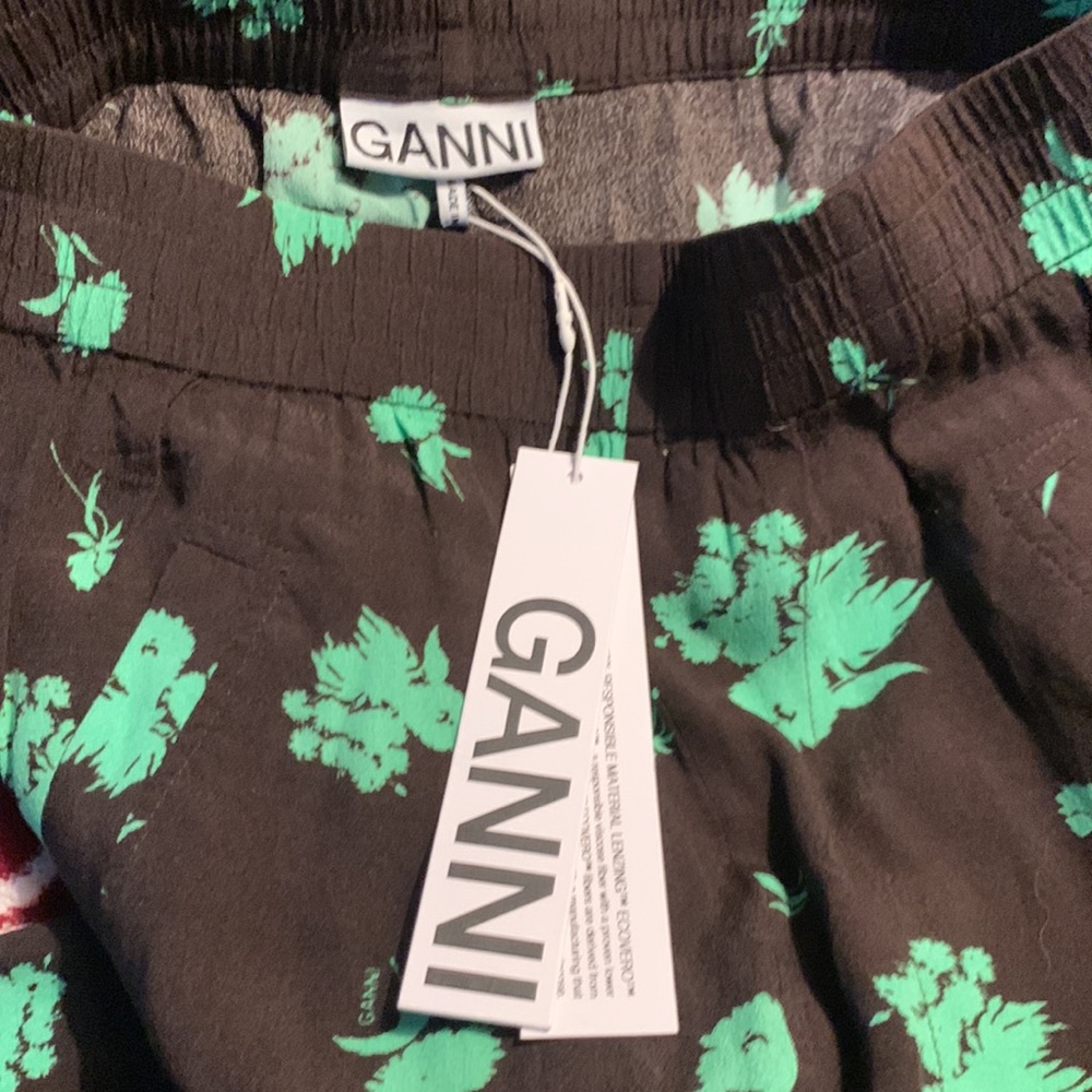Ganni  Printed  Crepe Pants - Picture 5 of 7